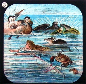 Alice in Wonderland - magic lantern slide